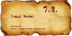Tugyi Noémi névjegykártya